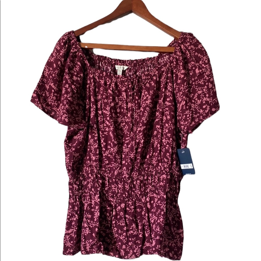 Lucky Brand Purple Short Sleeved Top